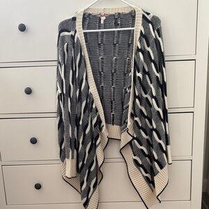 Elegant Black and Cream Women's Cardigan